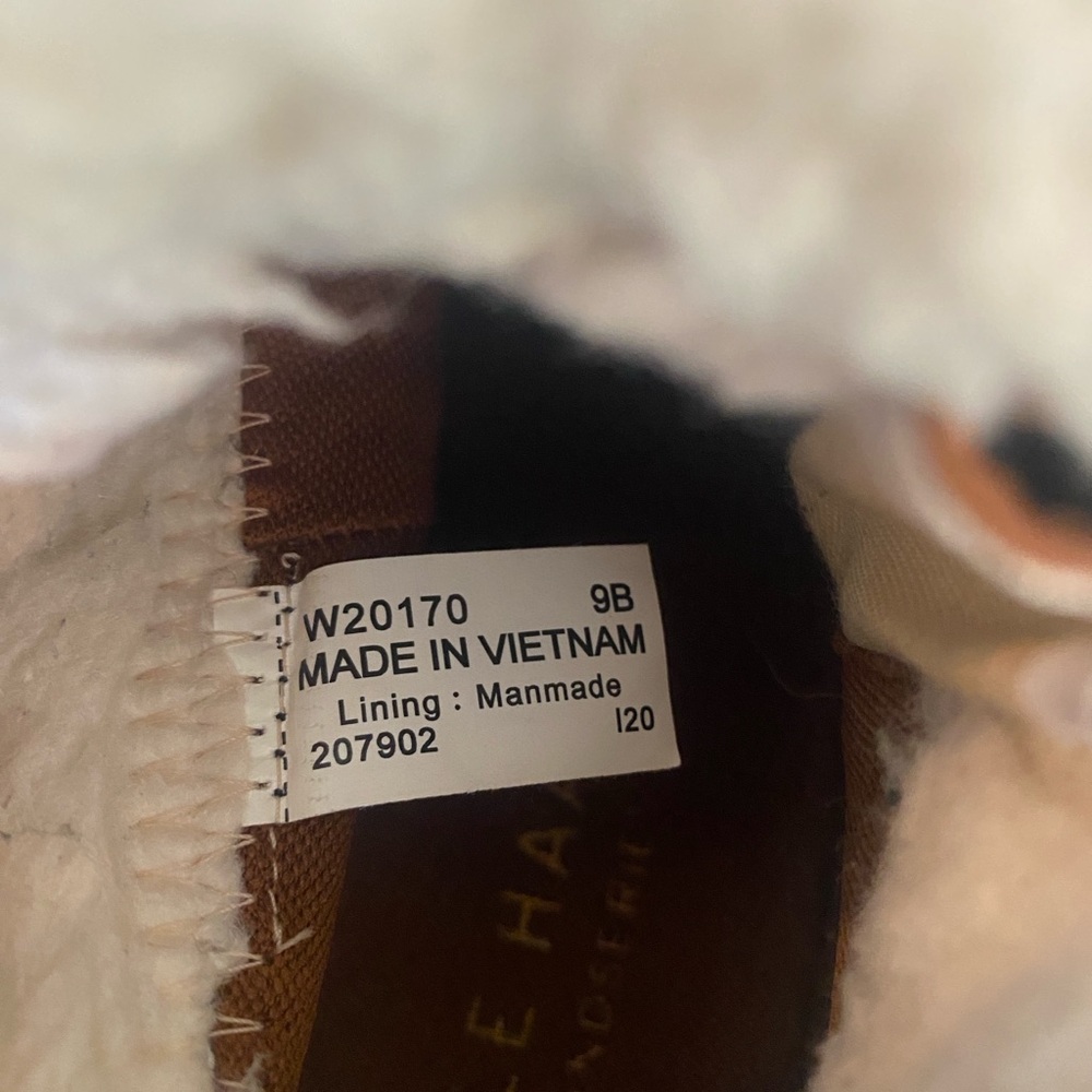 Cole Haan Zero Grand Brown Ankle Boots with Cream Fur - Picture 5 of 6